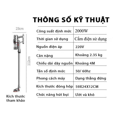 Máy hút bụi cầm tay có dây SOKANY công suất 2000W - Hàng chính hãng