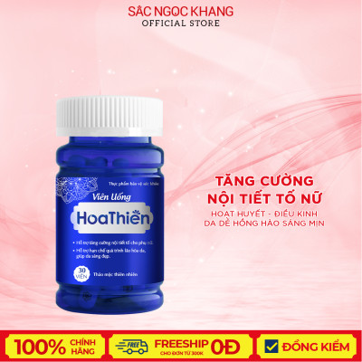 Viên Uống Hoa Thiên Hộp 30 viên giúp cân bằng nội tiết tố nữ, hạn chế lão hóa da , bí quyết cho chị em trẻ đẹp (Sắc Ngọc Khang)