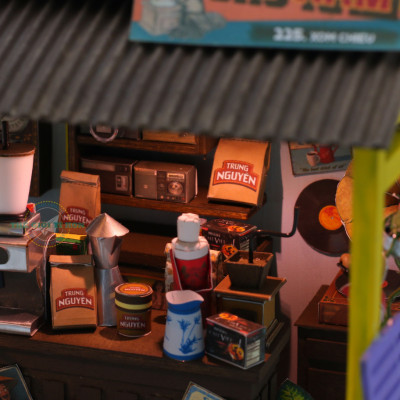 MÔ HÌNH TỰ LẮP RÁP DIY SÀI GÒN THU NHỎ - CÀ PHÊ ĐÁ - AD07