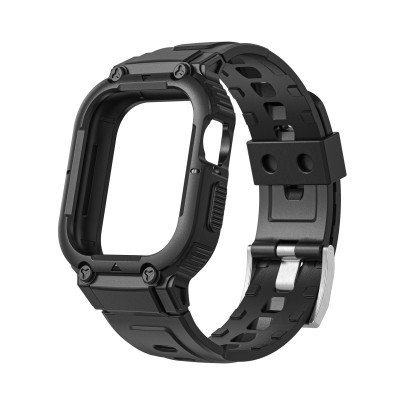 Ốp Case tích hợp dây đeo Simple bảo vệ cho Apple Watch Series 4/5/6/SE/7/8/9/SE2 Size 40mm/41mm/44mm/45mm - Hàng Chính Hãng