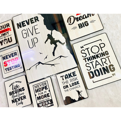 (CÓ ẢNH THẬT) Tranh treo tường tráng gương trang trí văn phòng tranh động lực kèm đinh treo