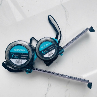 Combo 3 chiếc thước GOFUTHER mặt đen, Thước vỏ nhựa ABS chịu lực, Thước GF vỏ trong