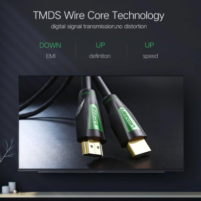 Ugreen UG30190HD116TK 1.5M màu Đen Cáp tín hiệu HDMI chuẩn 1.4 hỗ trợ phân giải 4K * 2K - HÀNG CHÍNH HÃNG