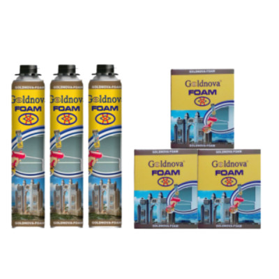 Keo Bọt (FOAM) Goldnova- 5 Hộp; Hộp =12 Lon/750ml