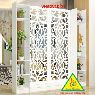 VÁCH NGĂN ĐÔI KẾT HỢP KỆ VNG2V2K-001 