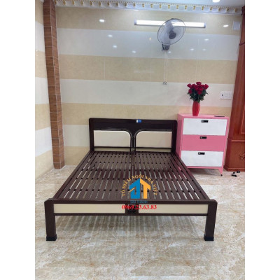 Giường sắt khung hộp ngang 1m4 dài 2m ĐẠI THÀNH