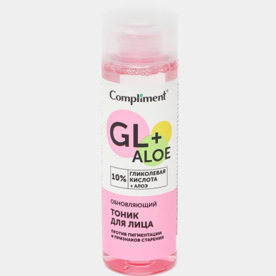 Toner Compliment 10% axit glycolic và lô hội, làm sáng da, chống lão hóa 200ml