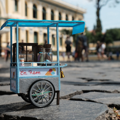 MÔ HÌNH TỰ LẮP RÁP DIY SÀI GÒN TÍ HON - XE KEM - HR05