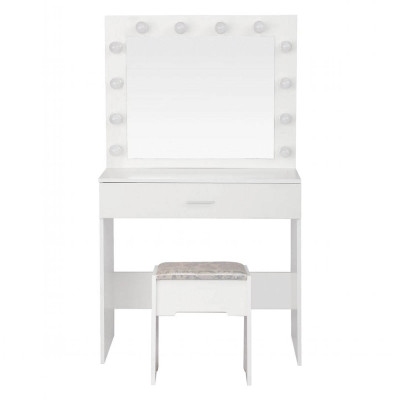 Bàn trang điểm có gương đèn LED SMLIFE Meera