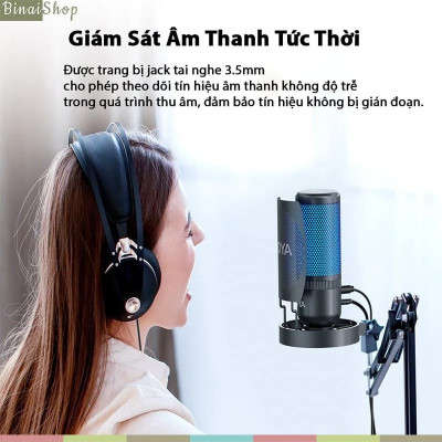 BOYA K3 / K7 / K9 - Micro Condenser USB, Sử Dụng Hiệu Ứng Ánh Sáng RGB Cho Streamer, Podcast, Giảng Dạy Trực Tuyến - Hàng chính hãng