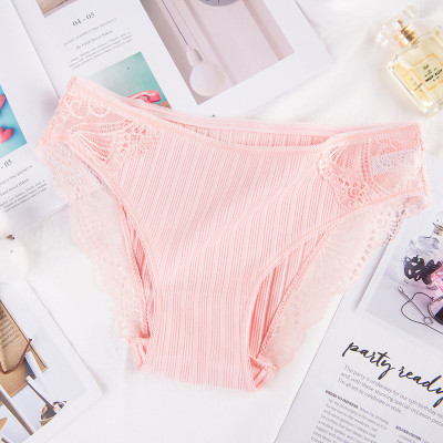 COMBO 5 QUẦN LÓT NỮ COTTON GÂN TĂM PHỐI REN 8908