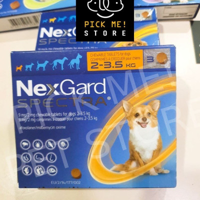 Nexgard Spectra - Phòng Và Diệt Ve Rận, Bọ Chét, ghẻ Demodex Nội Và Ngoại Ký Sinh Trùng Cho Chó