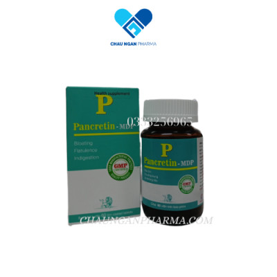 Pancretin- MDP Hộp 100 viên - Hổ trợ giảm đầy hơi - chướng bụng - ăn không tiêu