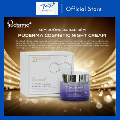 Combo dưỡng da chuyên sâu: Toner Puderma 130ml, Serum Puderma 60ml và Kem đêm Puderma 50 ml giúp dưỡng ẩm