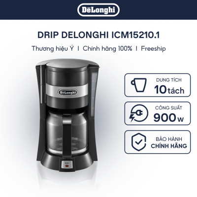 [Hàng chính hãng] Máy pha cà phê Drip DeLonghi ICM15210.1
