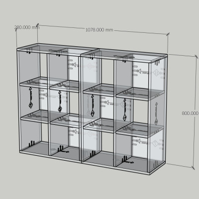 HAPPY FURNITURE , COMBO 2 kệ sách 6 ngăn - CHANN, KSA_103 , 108cm x 28cm x 80cm DxRxC
