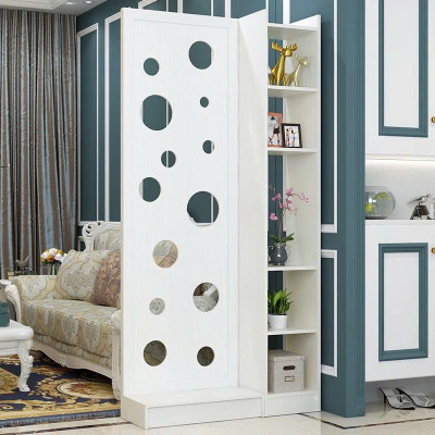 Vách ngăn trang trí phòng khách ô tròn liền 1 kệ - C1m9 x R90cm 