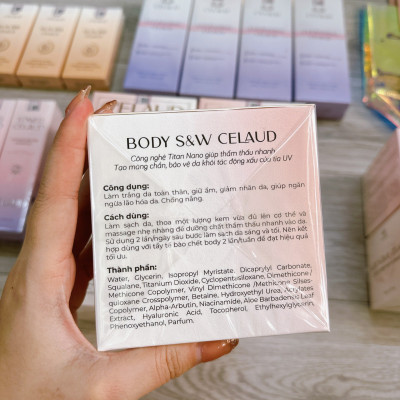 Kem Dưỡng Trắng Da Body S&W Celaud 180ml
