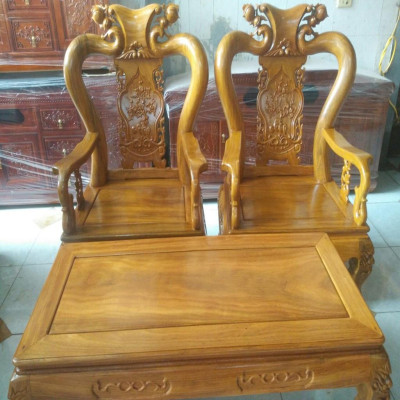 Bộ bàn ghế Minh Quốc Đào gỗ Lim Đánh Véc Ni