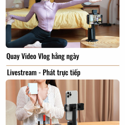 Chân kẹp AI theo dõi chủ thể cho điện thoại để livestream, quay Video HighTechGate A200, hàng chính hãng