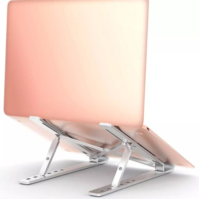 Giá Đỡ Tản Nhiệt Laptop/ Máy tính bảng/ Ipad để bàn chất liệu hợp kim nhôm loại cao cấp nhất (Giao màu ngẫu nhiên) Hút Gió Tương Thích Với Mọi Loại Laptop Đế Nhôm Gập Dành Cho Macbook Gấp Gọn Tiện Dụng - Hàng Nhập Khẩu