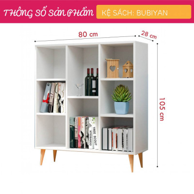 Kệ sách gia đình từ gỗ công nghiệp cao cấp SMLIFE Bubiyan