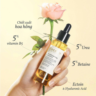 Serum hoa hồng Cocoon 30ml cấp ẩm phục hồi thuần chay
