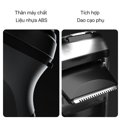 Máy Cạo Râu Enchen BlackStone đầu cắt nổi 3D Đầu Cạo Râu 3 Đầu Dao Cạo - Hàng chính hãng