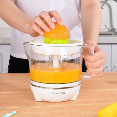 Máy Vắt Cam Lock&Lock 700ml màu trắng xanh EJJ231 - Hàng Chính Hãng, Xoay Ép 2 Chiều Cho Nhiều Nước Cam, Bảo Hành 24 Tháng - JoyMall