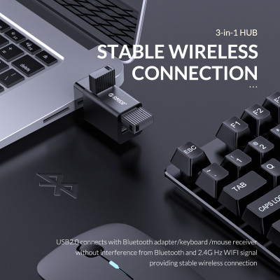 Hub usb 3 cổng USB 3.0 Orico MINI-U32L- Hàng Chính Hãng