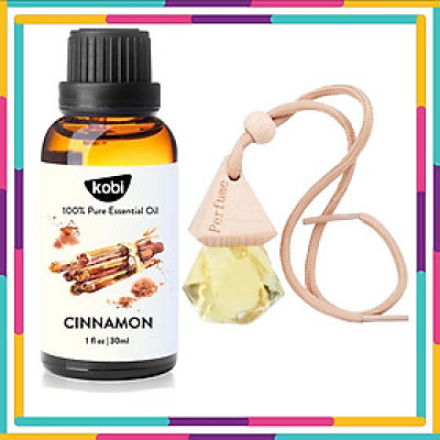 Tinh Dầu Vỏ Quế KOBI 30ml nguyên chất tặng kèm Vỏ lọ treo khuếch tán tinh dầu siêu tiện dụng