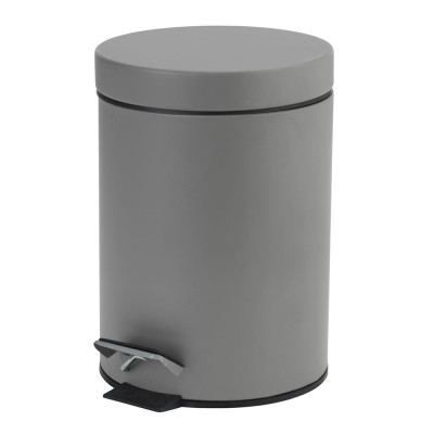Thùng rác JYSK Mala sơn tĩnh điện xám 17x25cm,3L