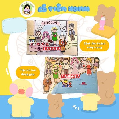 Bộ Tranh Tương Tác Cô Tiên Xanh - Tổ Chức Tiệc Cưới