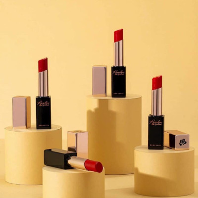 Son lì nhẹ môi Beauskin Rosedew Matte Creamy Hàn Quốc No.01 Cam tươi tặng kèm móc khóa