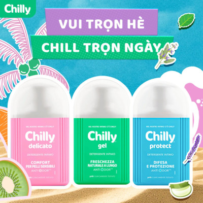Dung Dịch Vệ Sinh Phụ Nữ Chilly Gel 200ml/chai - Hàng Chính Hãng Nhập Khẩu Ý