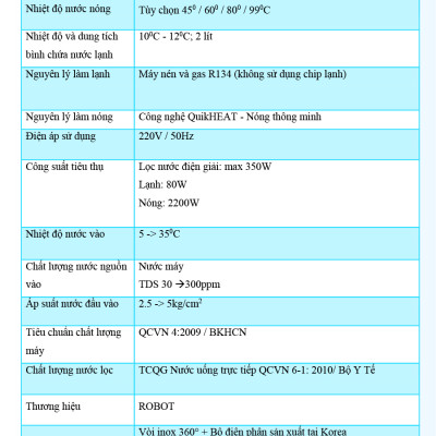 Máy Lọc Nước Điện Giải iON Kiềm ROBOT iONQueen 511 Chế Độ Nóng Nguội Lạnh - Hàng Chính Hãng