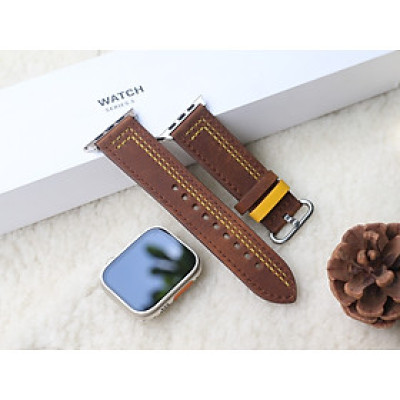 Dây đeo thay thế dành cho Apple Watch Ultra da bò sáp ngựa điên nhiều màu- Hàng Chính hãng