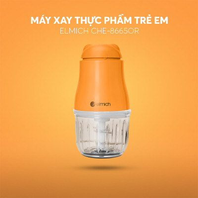 Máy xay thực phẩm Elmich CHE-8665 300ml 200W, Hàng chính hãng, 6 cánh dao, cối thủy tinh - JoyMall