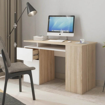 Bàn vi tính gỗ phong cách hiện đại SMLIFE Dazai