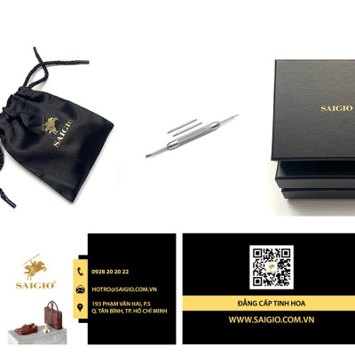 Dây Da Apple Watch 41mm 40mm 38mm, Chất Liệu Da Bò Cao Cấp, Phong Cách Vintage Thread Hoài Cổ, Đơn Giản Và Tinh Tế, Tương Thích Các Phiên Bản Series 10/9/8/7/6/5/4/3/2/1/SE/SE2 - Hàng Chính Hãng SAIGIO