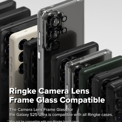Dán camera Ringke Lens Frame Glass cho Samsung Galaxy S25 Ultra  chống trầy xước, kèm khung dán_ Hàng Chính Hãng