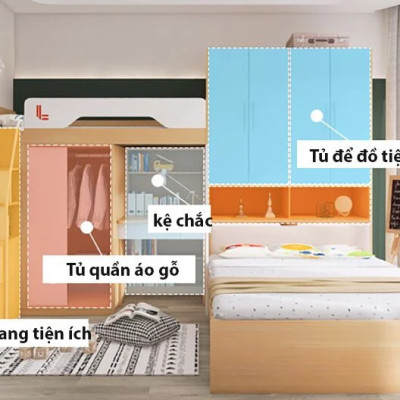 GIƯỜNG TẦNG THÔNG MINH CAO CẤP OHAHA - GTCC003