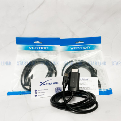 Cáp Type-C to HDMI cho MacBook, Điện Thoại, Laptop chất lượng 4K 2K 1,5m Vention CGUBG - Hàng chính hãng