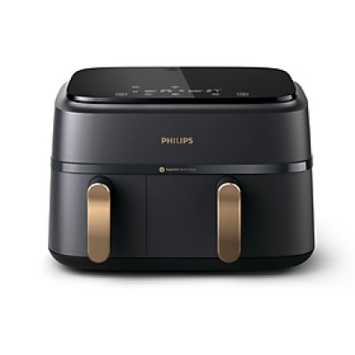 Nồi chiên không dầu Philips 9 lít NA352/00 - 02 ngăn riêng biệt  - Hàng chính hãng