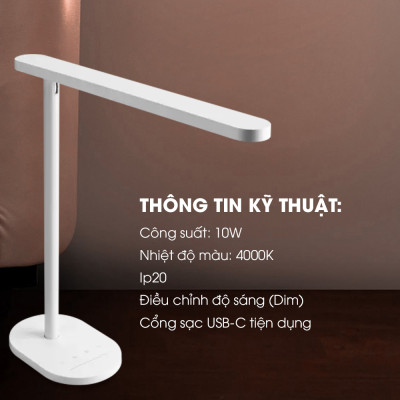 Đèn bàn Opple LED 10W Dim 4000K Reader2Pro USBC - Chất Lượng Ánh Sáng Cao, Điều Chỉnh Độ Sáng Tùy Ý