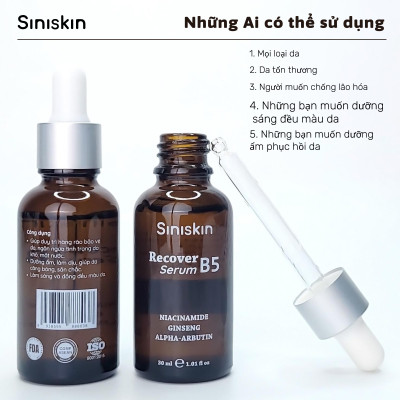 Serum Phục Hồi Da RECOVER B5 SERUM Siniskin 30ml - Hàng Chính Hãng