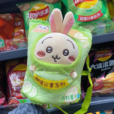 Chiikawa snack bag gấu bông COSPLAY gói Bimbim hài hước vô tri khoai tây chiên túi Usagi búp bê