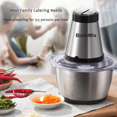 Máy xay thịt, rau củ quả thương hiệu Biolomix BC615 - Công suất: 500W, hai chế độ xay - HÀNG NHẬP KHẨU