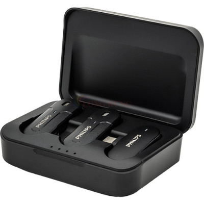 Micro không dây Wireless Lavalier Philips 2 Micro DLM9002 - Type-C - Hàng chính hãng