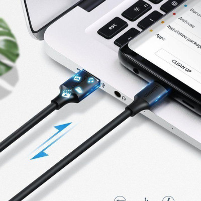 Ugreen UG60826US287TK 3M USB A sang type c 2.0 màu đen cáp truyền dữ liệu từ máy tính ra điện thoại - HÀNG CHÍNH HÃNG